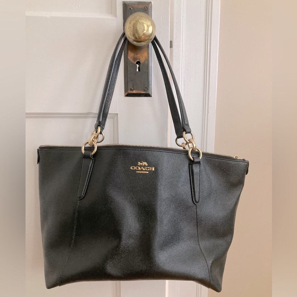 Black Leather Coach Bag
